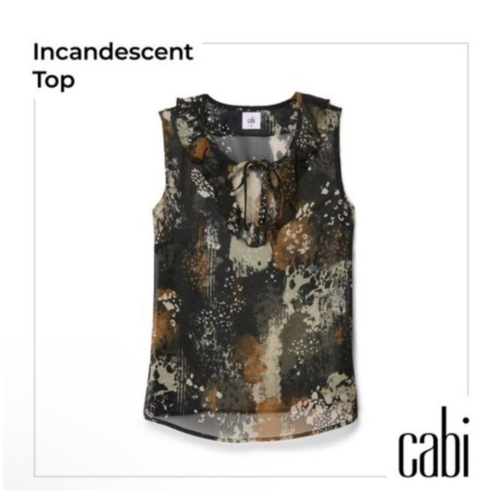 Cabi incandescent top, beautiful burst print